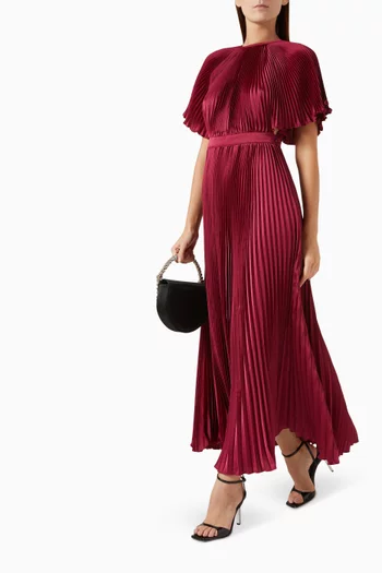 Orchestra Short-sleeve Gown in Plissé
