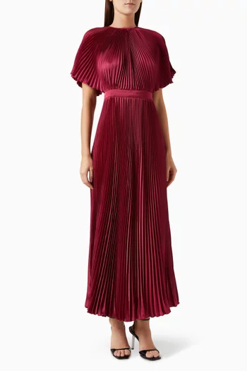 Orchestra Short-sleeve Gown in Plissé