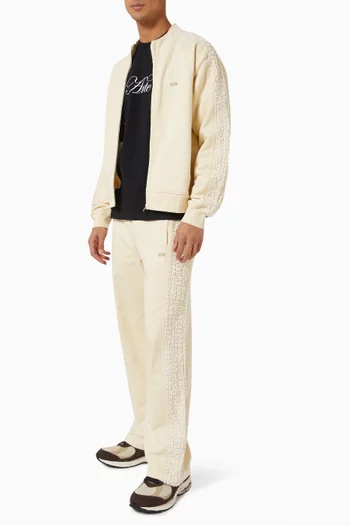 Flower Trim Track Jacket in Cotton