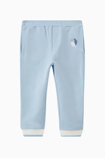 Embroidered Balloon Joggers in Cotton Fleece