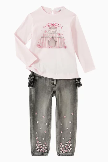 Circus Print T-shirt in Cotton