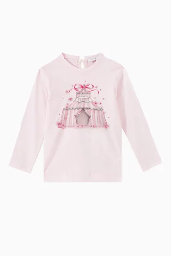 Circus Print T-shirt in Cotton