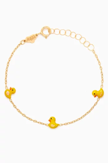 Duck Charm Bracelet in 18kt Yellow Gold
