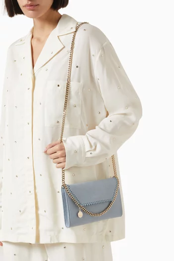 Mini Falabella Shoulder Bag in Eco Shaggy Deer