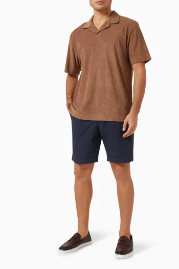 Towelling Polo Shirt in Cotton