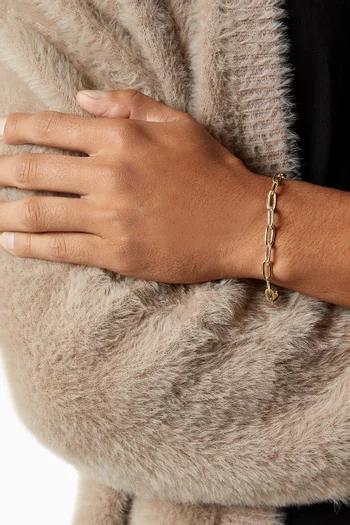 Paper Link Bracelet in Gold-plated Sterling Silver