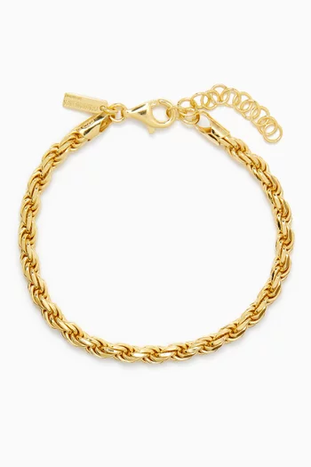 Rope Chain Bracelet in Gold-plated Sterling Silver