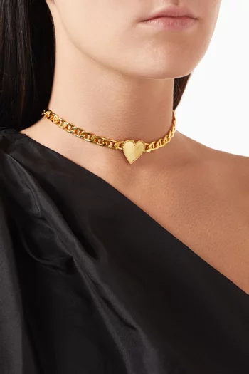 Juliet Choker Necklace in 24kt Gold-plated Brass