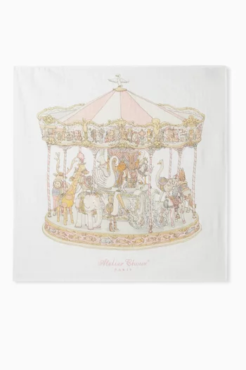 Carousel Carré Blanket in Organic Cotton