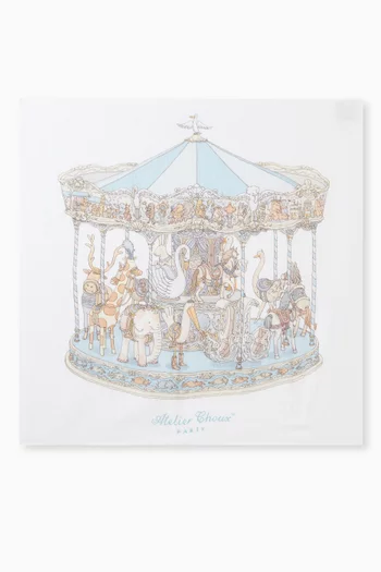 Carousel Carré Blanket in Organic Cotton