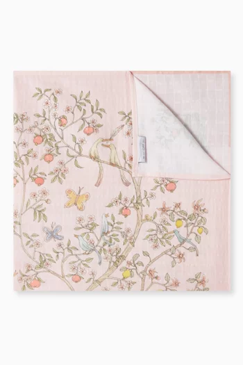 In Bloom Carré Blanket in Organic Cotton