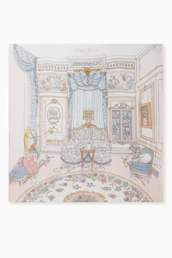 French Bedroom Carré Blanket in Organic Cotton