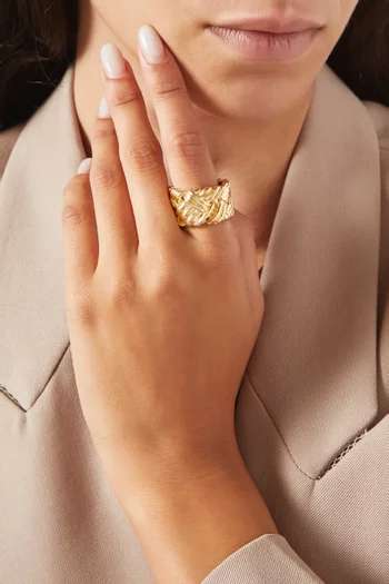 Intreccio Ring in 18kt Gold-plated Silver