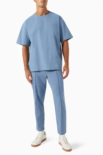 بنطال 27 بوصة بقصة تضيق باتجاه الحافة قطن وكتان