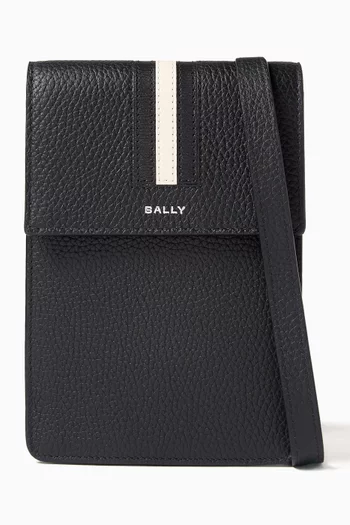 Phone Wallet Case in Grained Leather