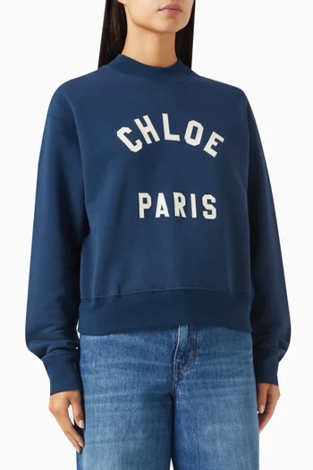 Logo Sweater in Cotton-fleece