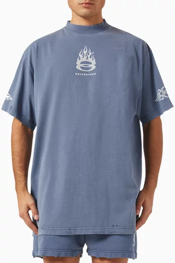 Burning Unity Oversized T-shirt in Vintage Jersey