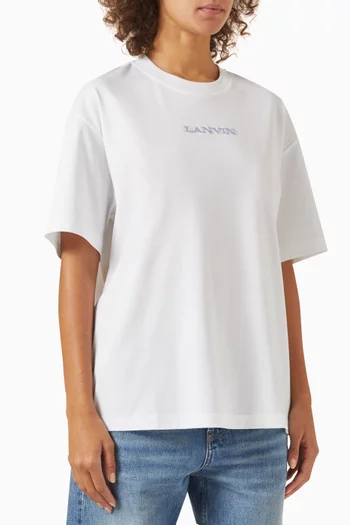 Logo Embroidered T-shirt in Cotton