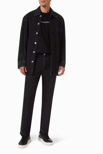 Cocoon Overshirt Jacket in Denim