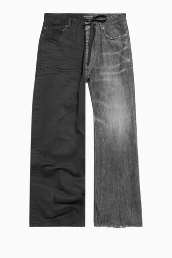 Unisex Fifty-Fifty Pants in Denim