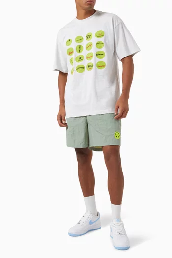 Smiley Grand Slam Shorts in Brushed Nylon