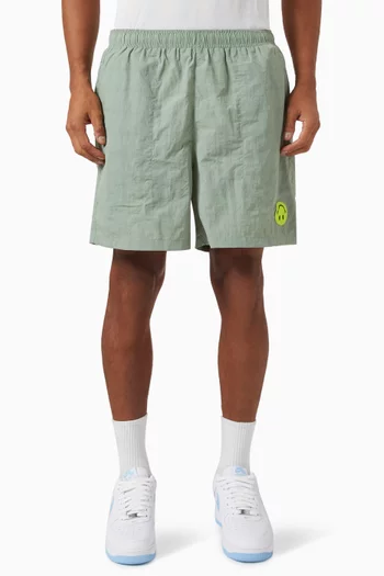 Smiley Grand Slam Shorts in Brushed Nylon