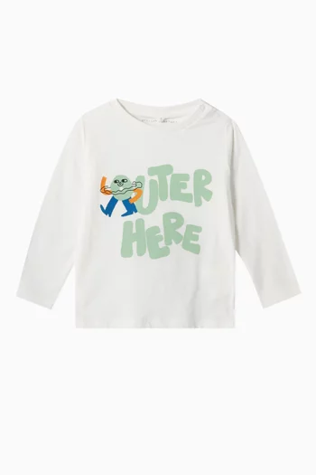 Graphic Print T-shirt in Cotton