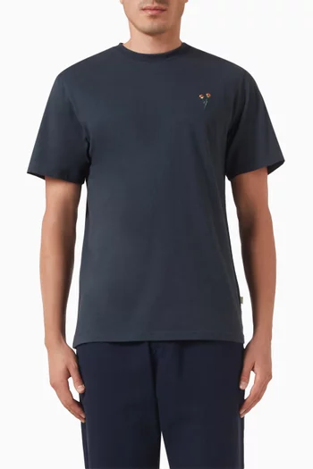 Embroidered Flower T-shirt in Organic Cotton