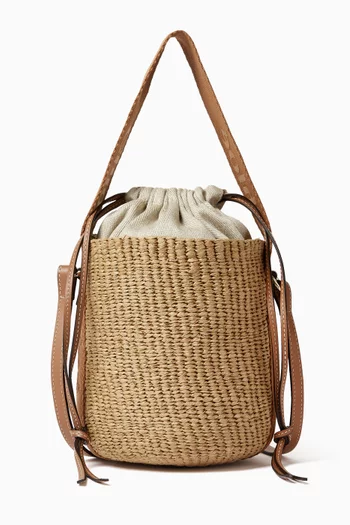 Small Woody Woven Basket Bag
