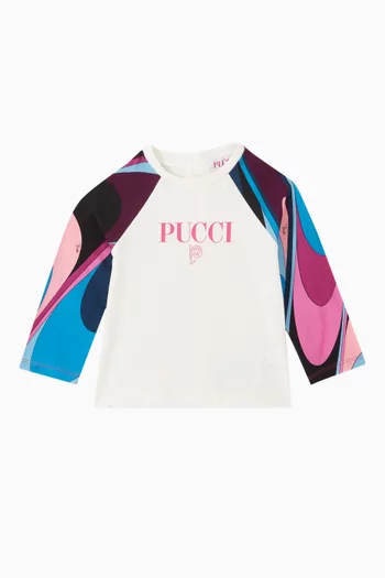 Iride Print T-shirt in Cotton