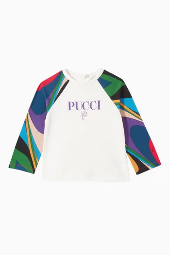 Iride Print T-shirt in Cotton