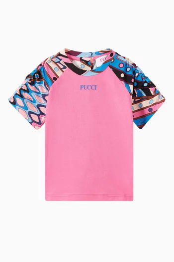 Viola-print T-shirt in Jersey
