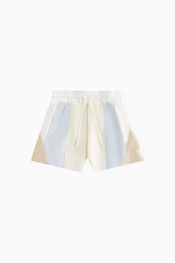 Curtis Panelled Shorts in Micro Cord Cotton