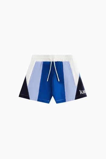 Curtis Panelled Shorts in Micro Cord Cotton