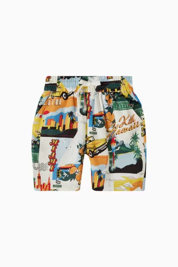 Camp Printed Shorts in Cotton