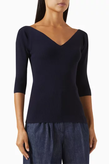 Oceano Slim-fit Sweater in Rib-knit