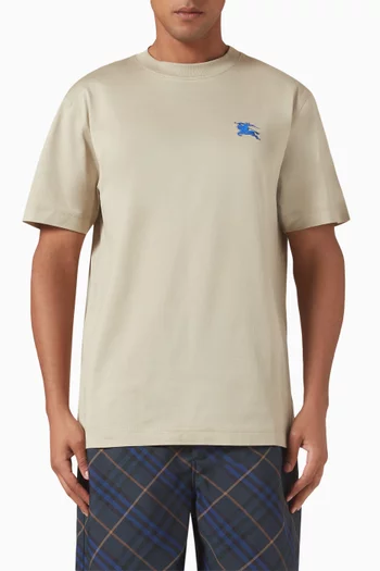 Logo Embroidered T-shirt in Cotton