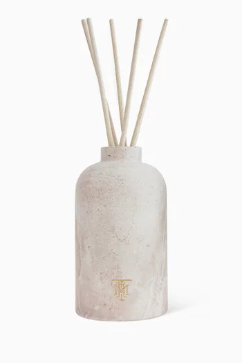 Tribal Oud Round Travertine Marble Reed Diffuser, 500ml