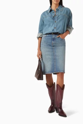 Joelle Midi Dress in Denim