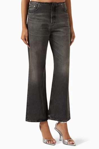 Korea WB Distressed Boyfriend Jeans in Denim