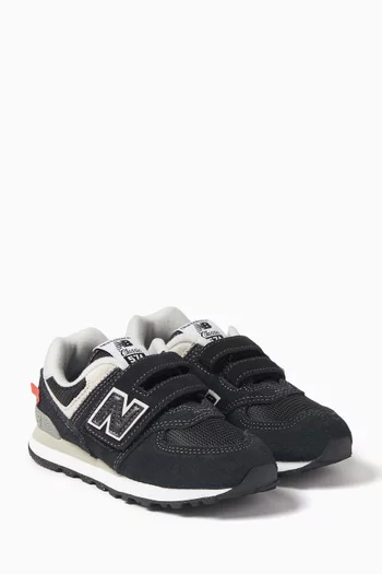 574 Core Hook & Loop Sneakers in Suede & Mesh