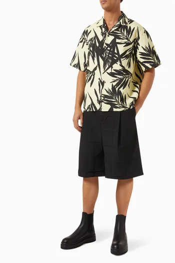 Panelled Bermuda Shorts in Cotton Blend