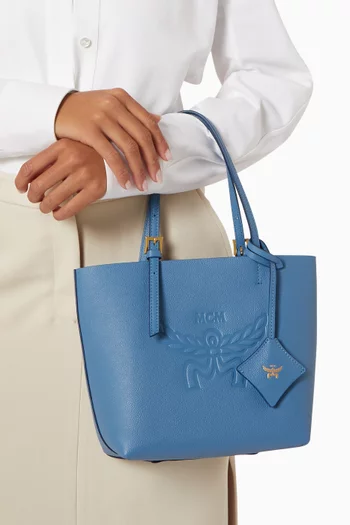 Himmel Shopper Tote Bag in Grained Leather