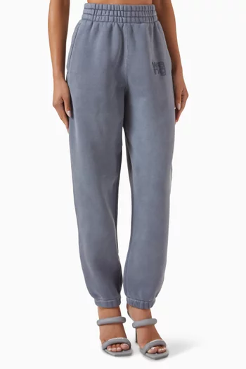 Puffed Logo Sweatpants in Cotton-terry