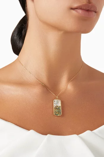 Elements of Love Water Pendant Necklace in 18kt Yellow Gold