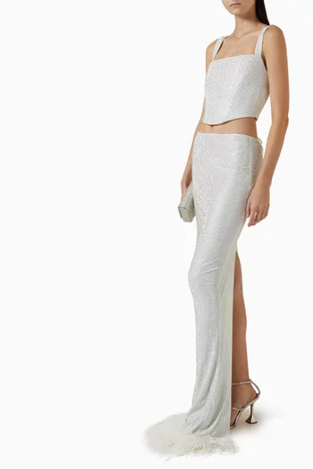 Maraya Blanc Skirt in Stretch Nylon
