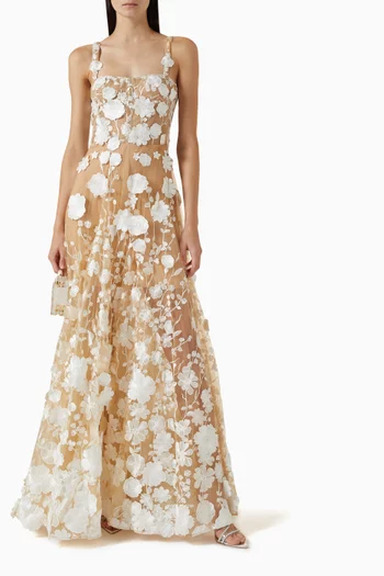 Jasmine Blanc Gown in Viscose Blend