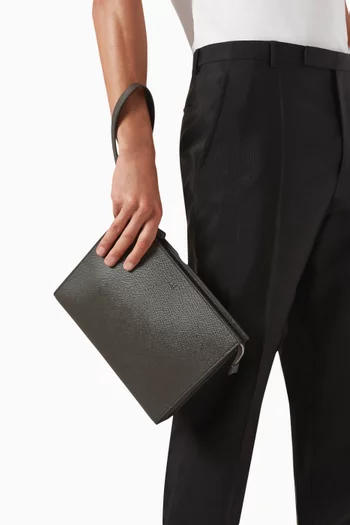 Cadogan Zip Pouch in Leather