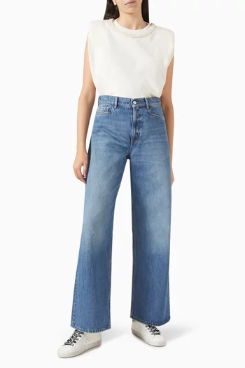 Journey W's Pearl-embellished T-shirt in Cotton-jersey
