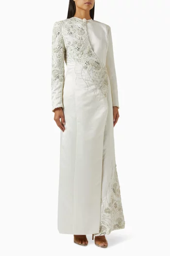 Kahdya Long Jacket in Satin